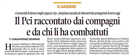 Recensione su Il tempo 07/02/2021