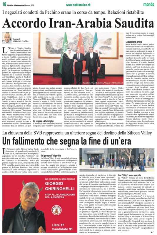 Mattino della Domenica 19.03.2023